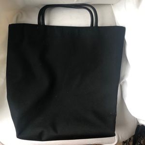 Black Burberry Bag with Plaid Inside